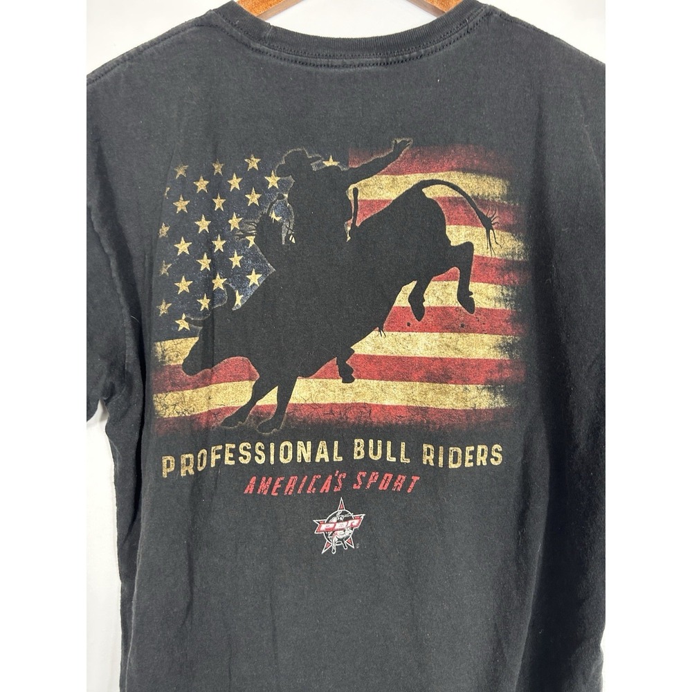PBR Bull Riding Americas Sport Graphic T-Shirt Rodeo Western Vintage Wash Size M - Picture 9 of 13